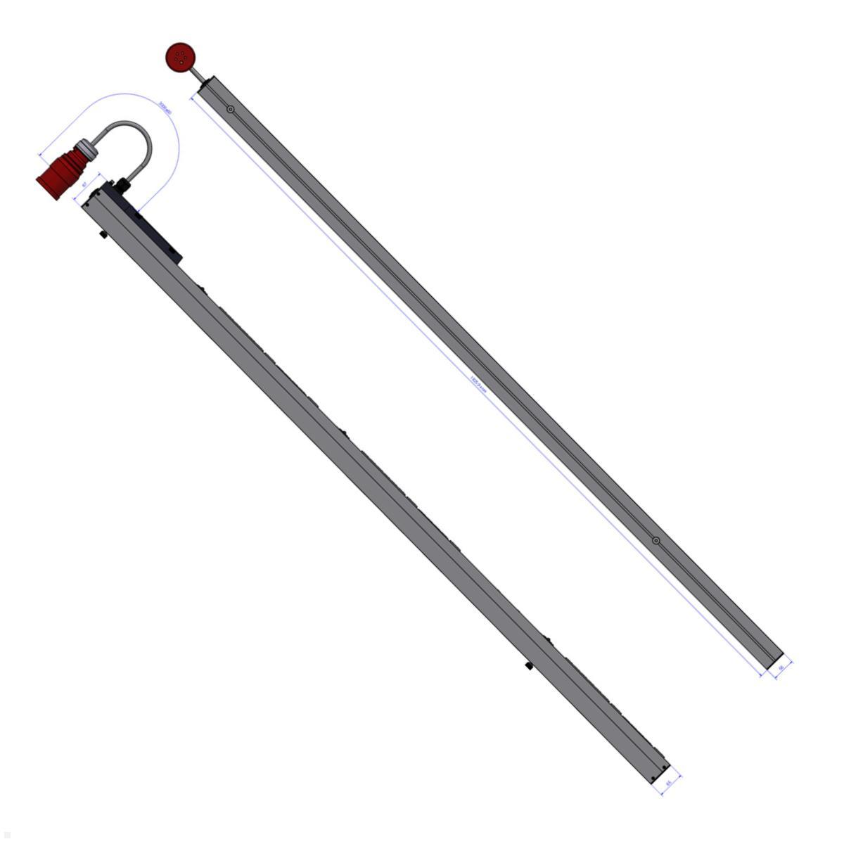 Bachmann BN PRO Metered – 32A Rack PDU mit 30xC13 / 6xC19 / 6xMCB, 3,0m CEE 32A/5p (BM0015596), Stromverteiler