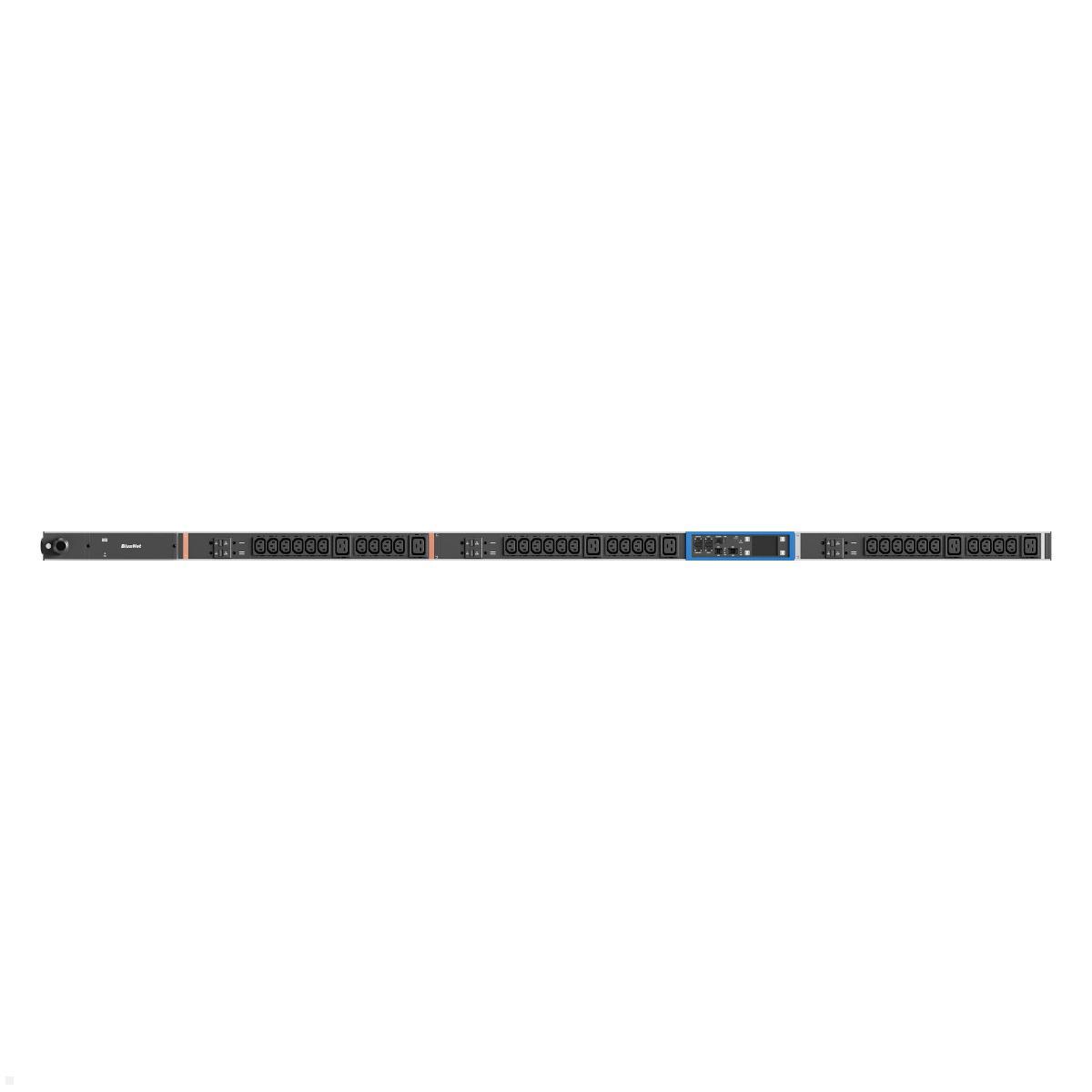 Bachmann BN PRO Metered – 32A Rack PDU mit 30xC13 / 6xC19 / 6xMCB, 3,0m CEE 32A/5p (BM0015596), Mehrfachsteckdose